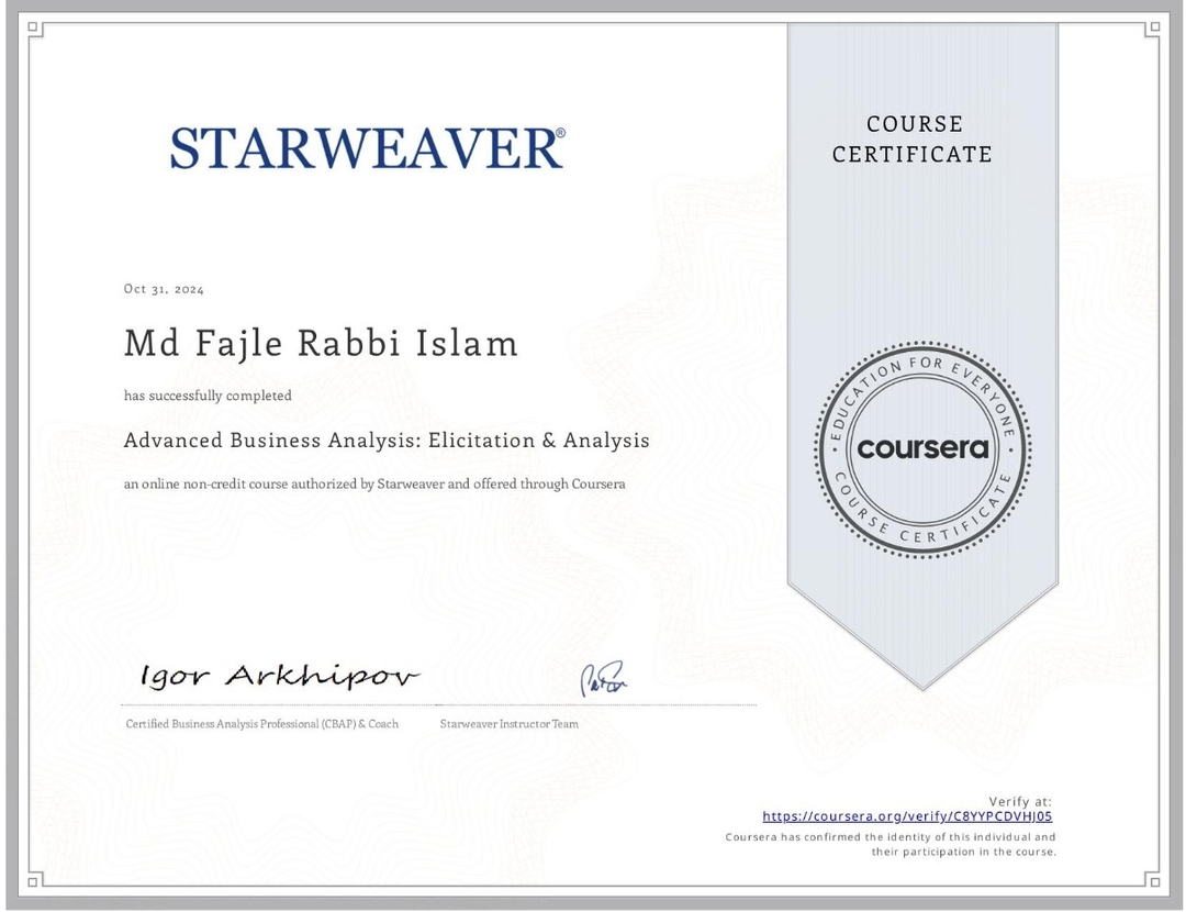 Advanced Business Analysis Certification-cover