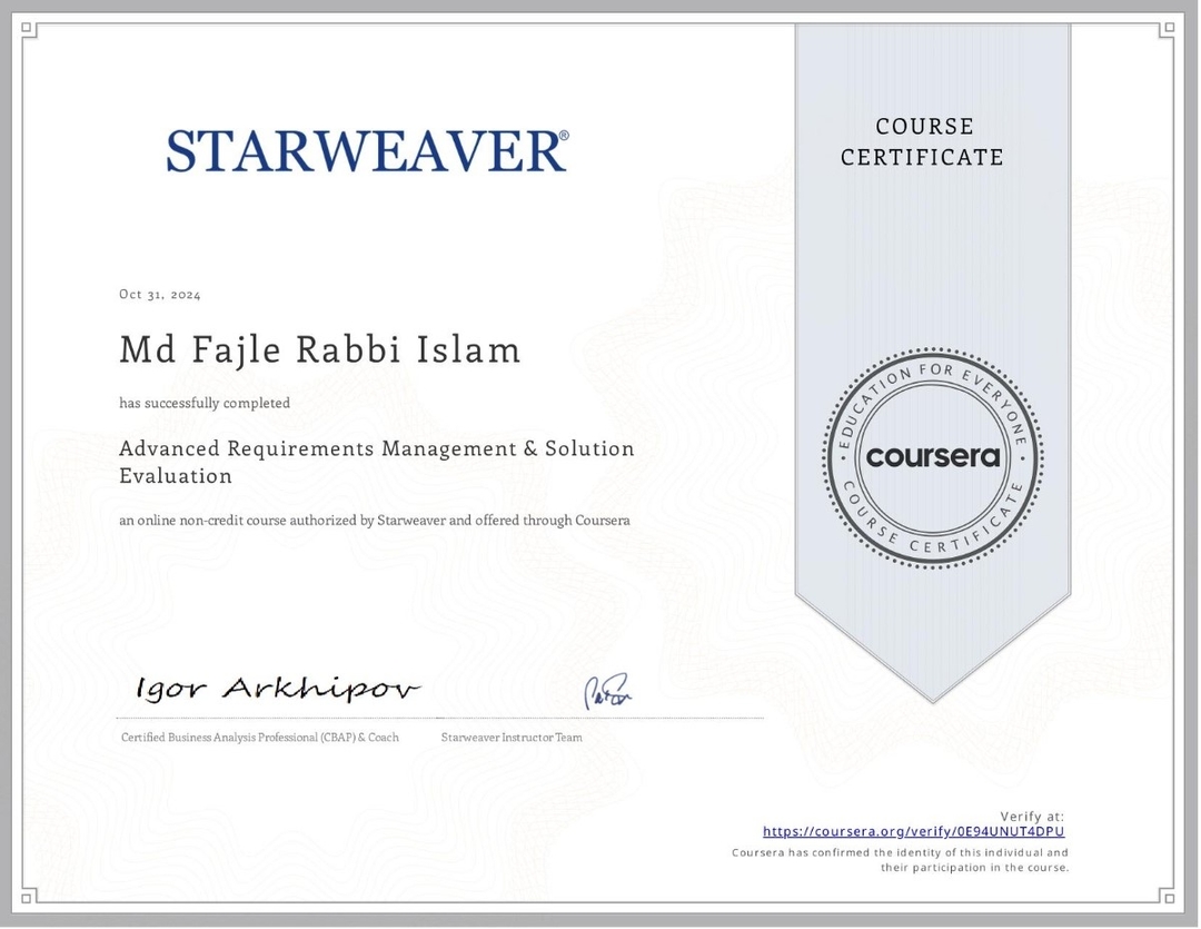 Advanced Requirements Management Certification-cover
