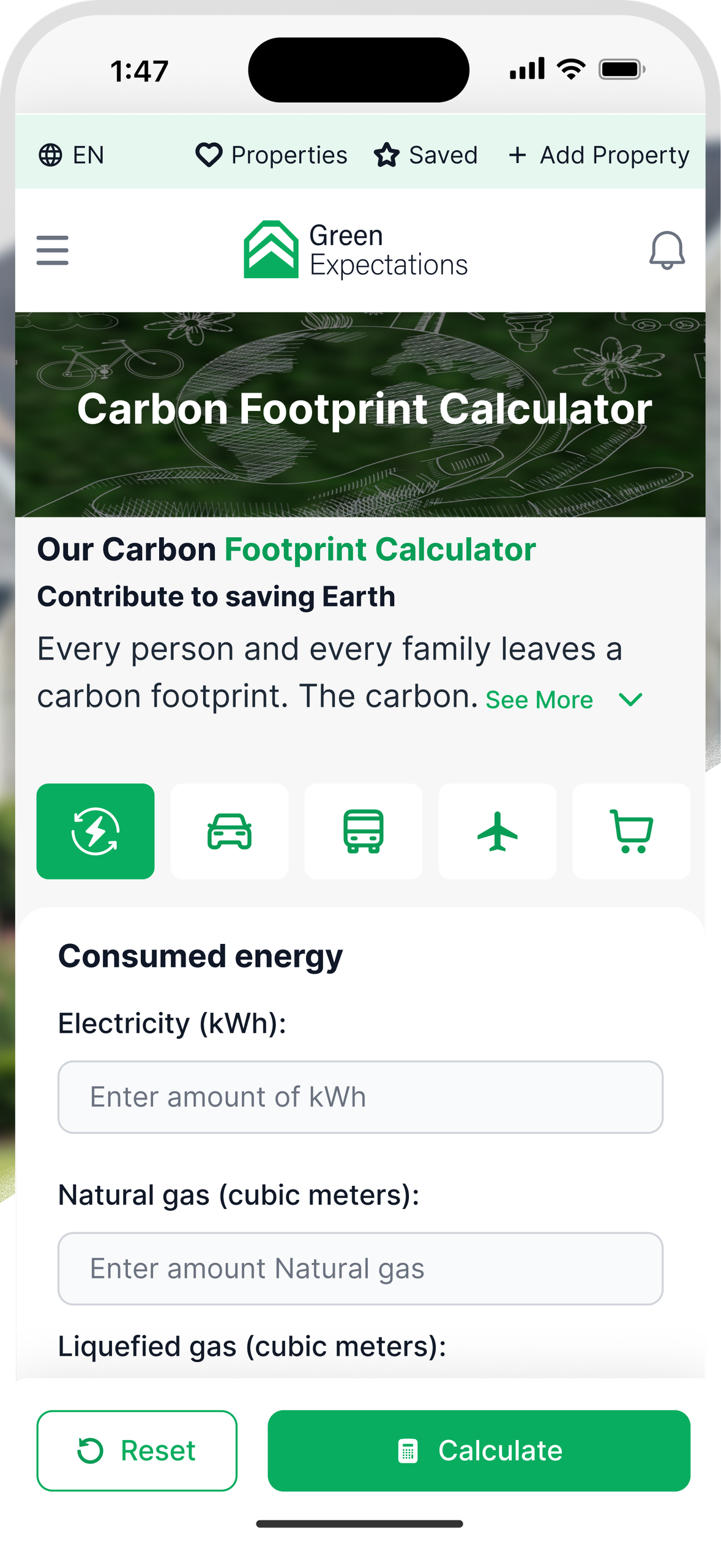 Main UI Dashboard